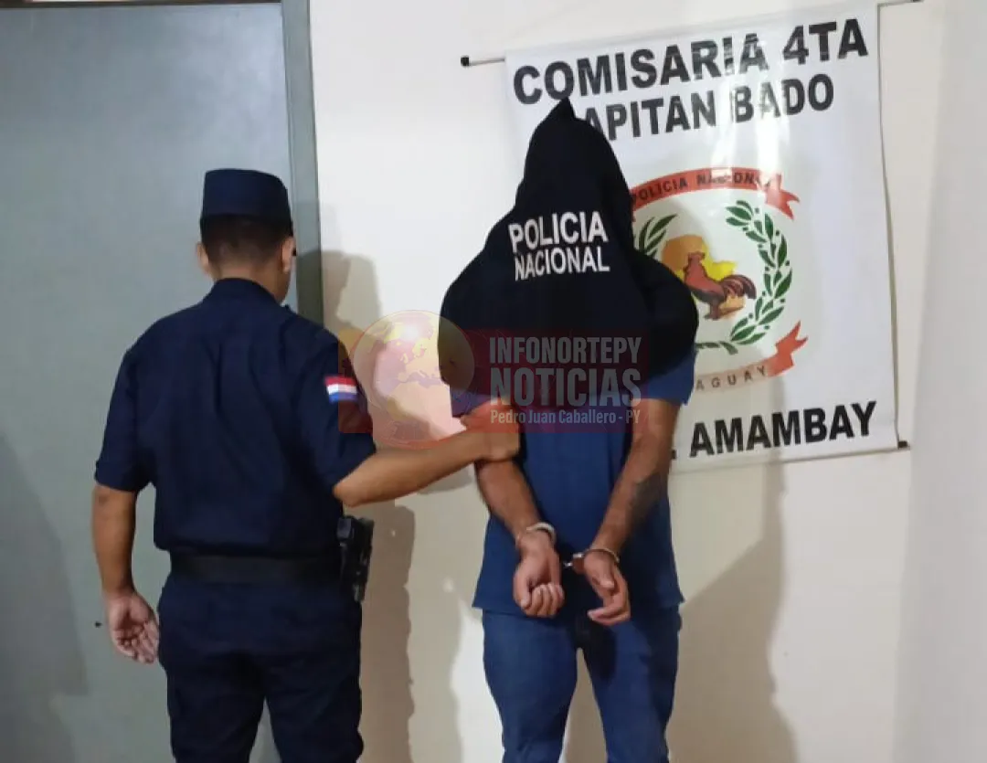 Hombre fue detenido tras atacar con machete en plaza de Capitán Bado