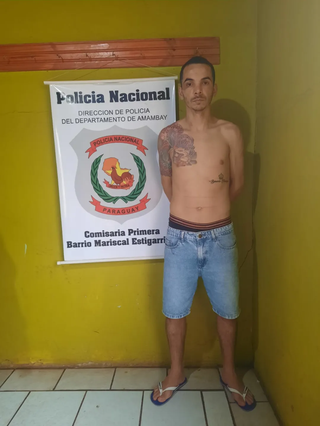 Brasileños son detenidos  con automóvil de dudosa procedencia en Pedro Juan