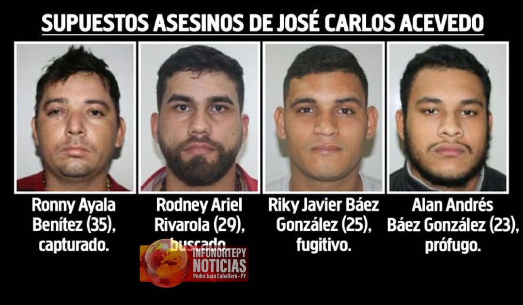 Policía divulga identidades de presuntos sicarios  que mataron a Acevedo
