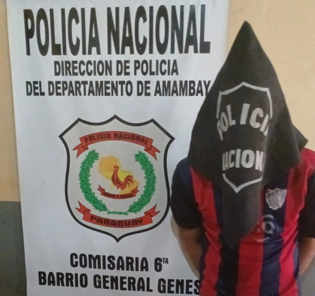 Detienen a hombre con antecedentes tras hurto domiciliario en Pedro Juan