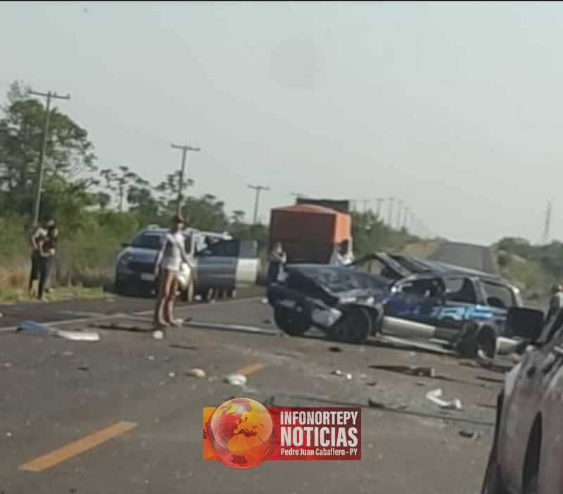 Fatal accidente en Cápitan Bado dos menores fallecieron tras vuelco de vehículo.