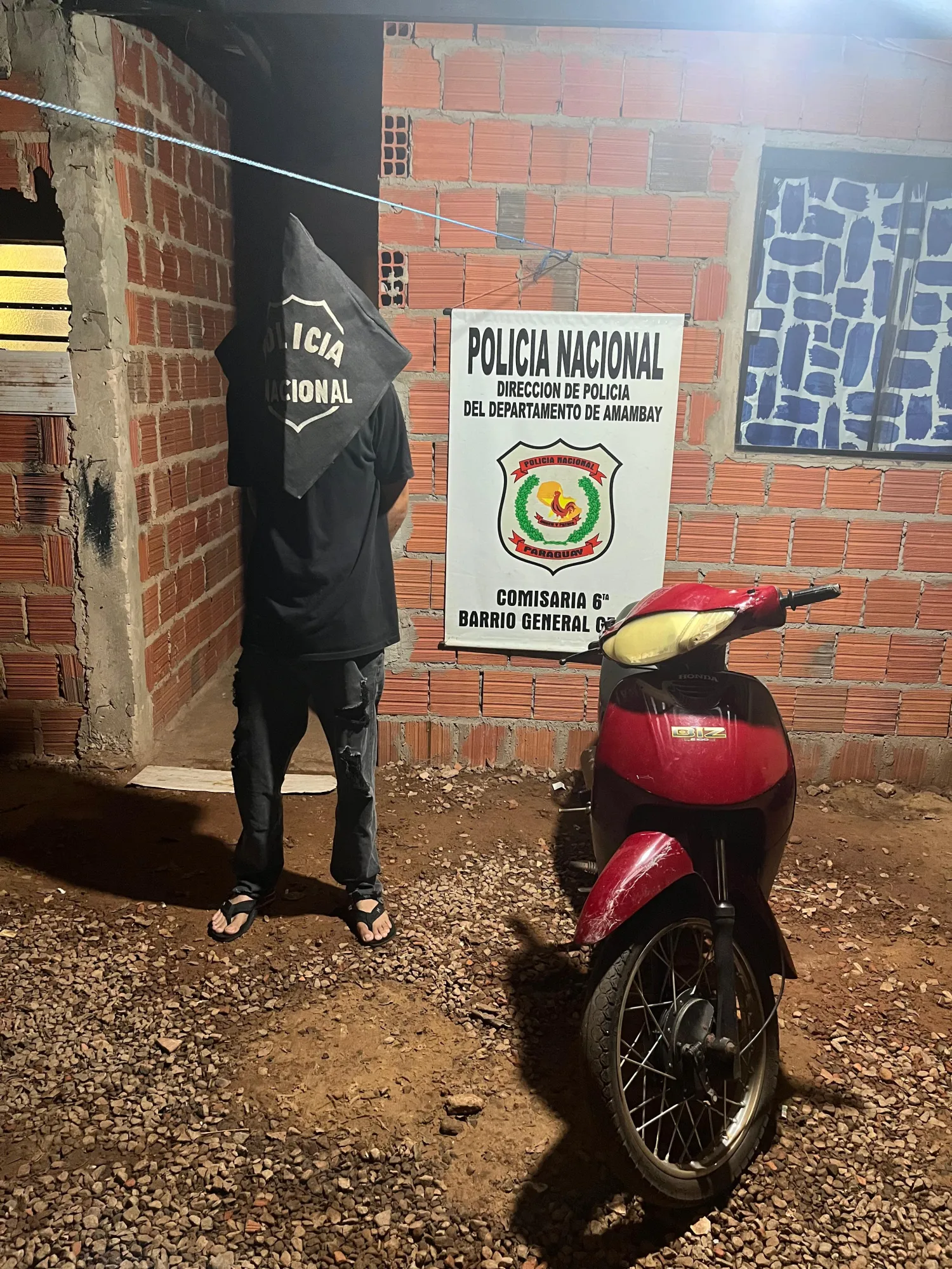 Aprehenden a joven por presunto hurto de motocicleta en Pedro Juan