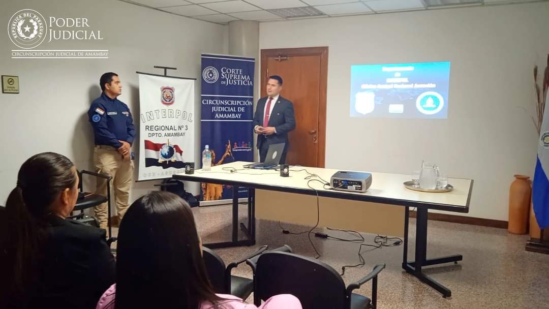INTERPOL realiza taller de capacitación en el Palacio de Justicia de Pedro Juan