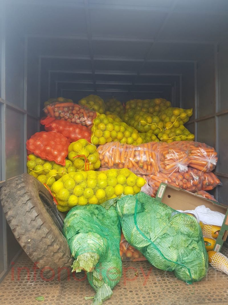 Incautan camión con verduras supuestamente de contrabando en Pedro Juan