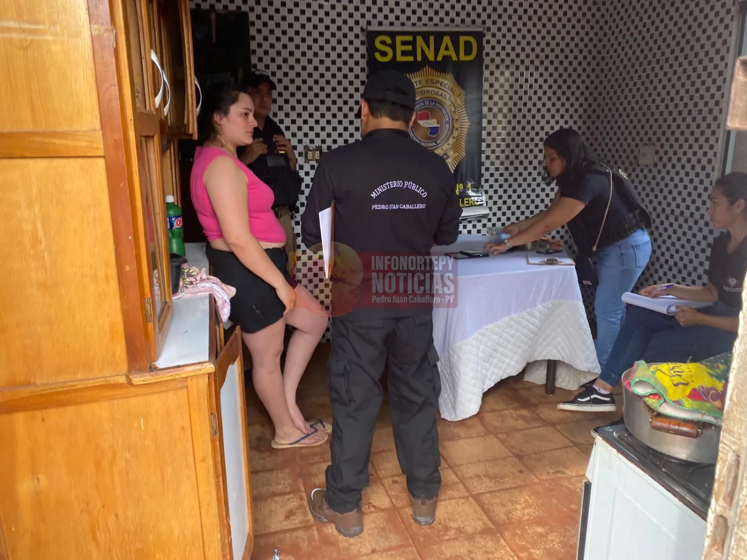 Allanamiento de la SENAD en Pedro Juan Caballero: detienen a mujer con cocaína