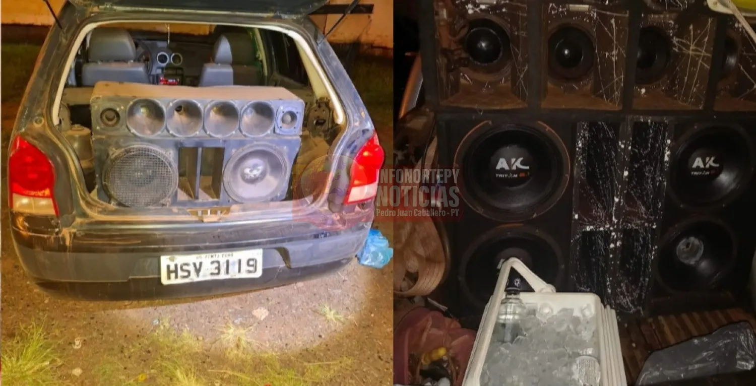 Policía intensifica controles por polución sonora e incauta vehículos en Pedro Juan