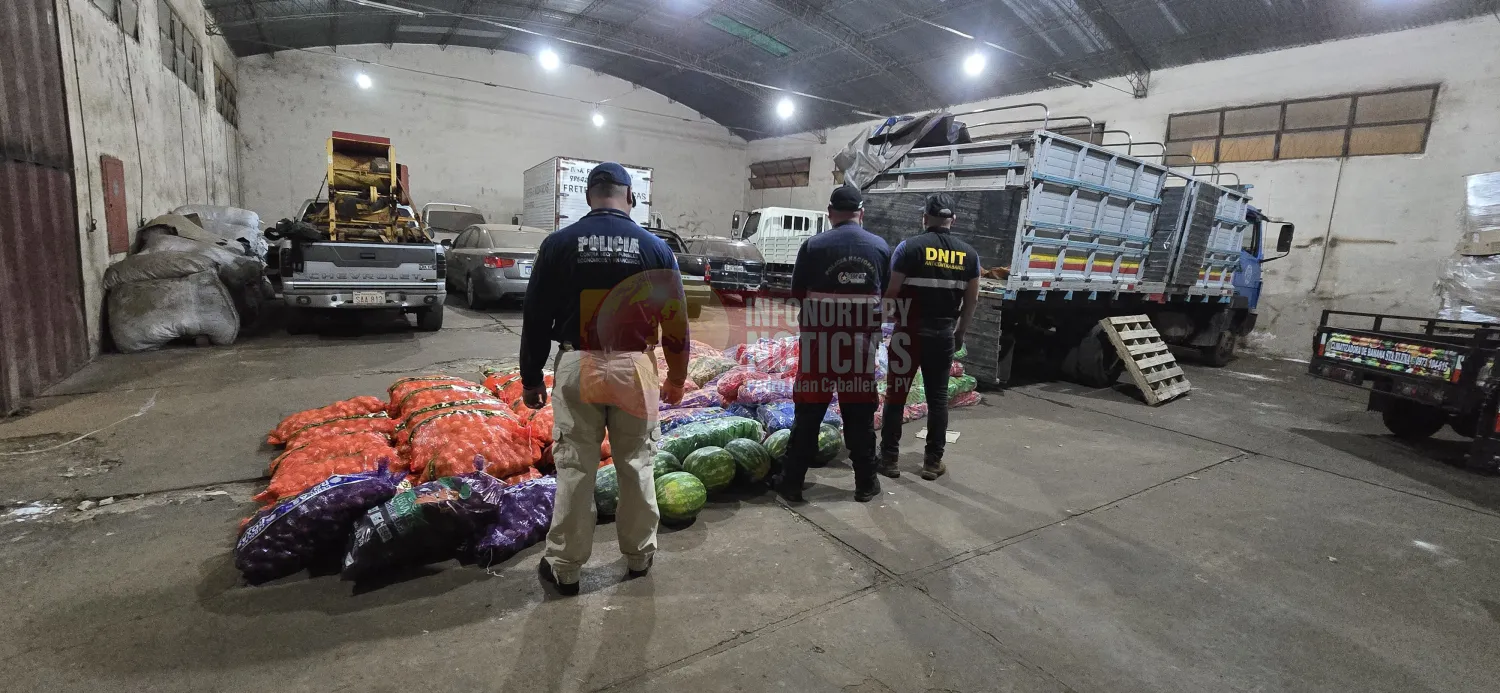 Incautan camión con productos frutihortícolas de contrabando en Chiriguelo