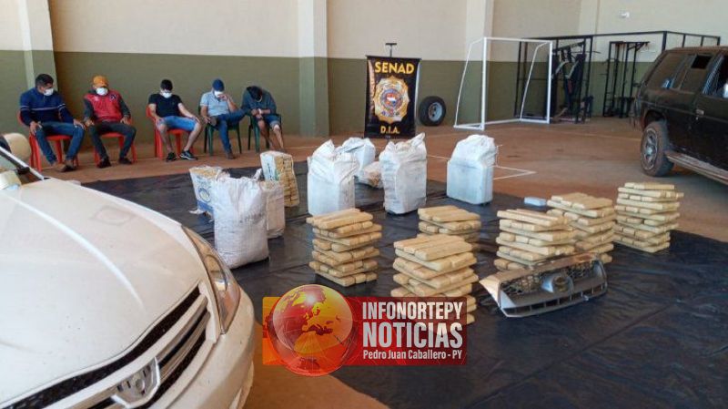 Incautan media tonelada de marihuana en Pedro Juan