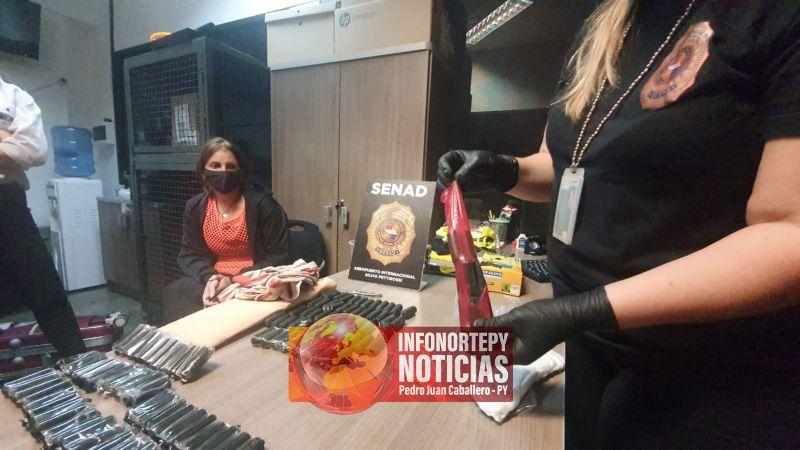 SENAD detuvo a una mujer que pretendía viajar a España con droga adherida al cuerpo