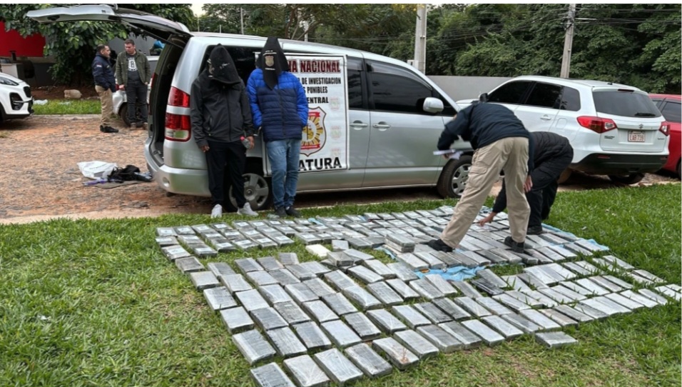 Dos detenidos con alrededor de 200 kilos de cocaína en San Lorenzo