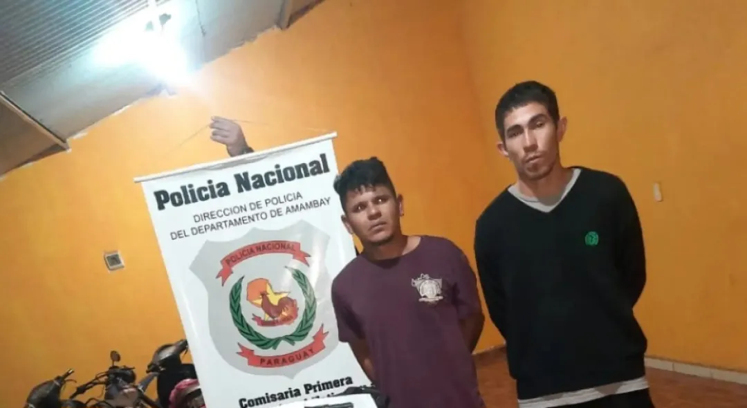 Brasileños detenidos luego de robar una moto y chocar contra un vehículo en Pedro Juan