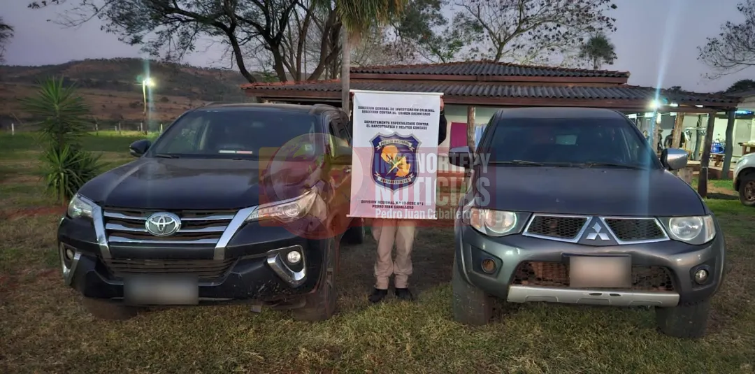 Antinarcóticos allanan estancia en la Colonia e incautan vehículos y armas
