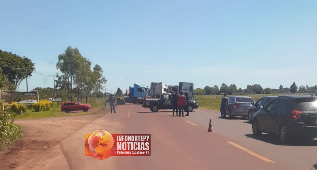 Camioneros seguirán con cierres de ruta en Pedro Juan y Cerro Corá.