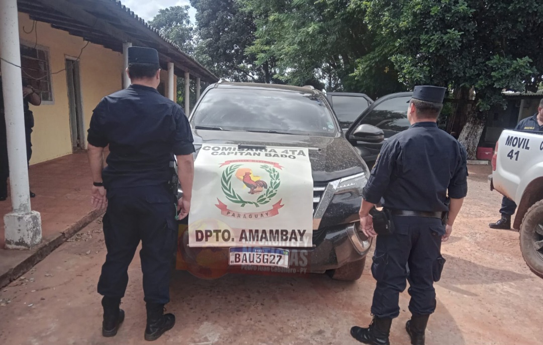 Policía de Capitán Bado recupera camioneta hurtada