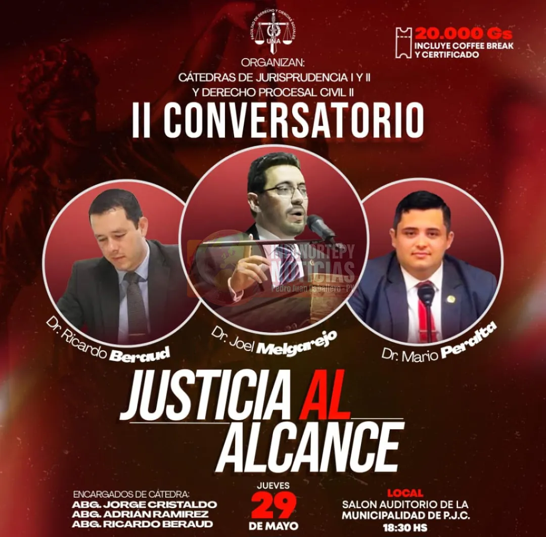 "II Conversatorio: Justicia al Alcance" en Pedro Juan organizado por la UNA