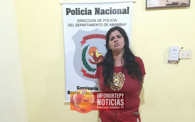 Brasileña fue detenida por hurto en Pedro Juan