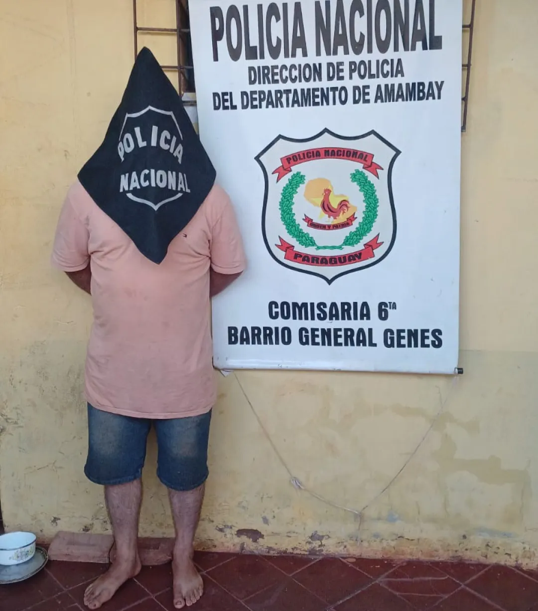 Detenido por agredir a su concubina con un palo en Pedro Juan
