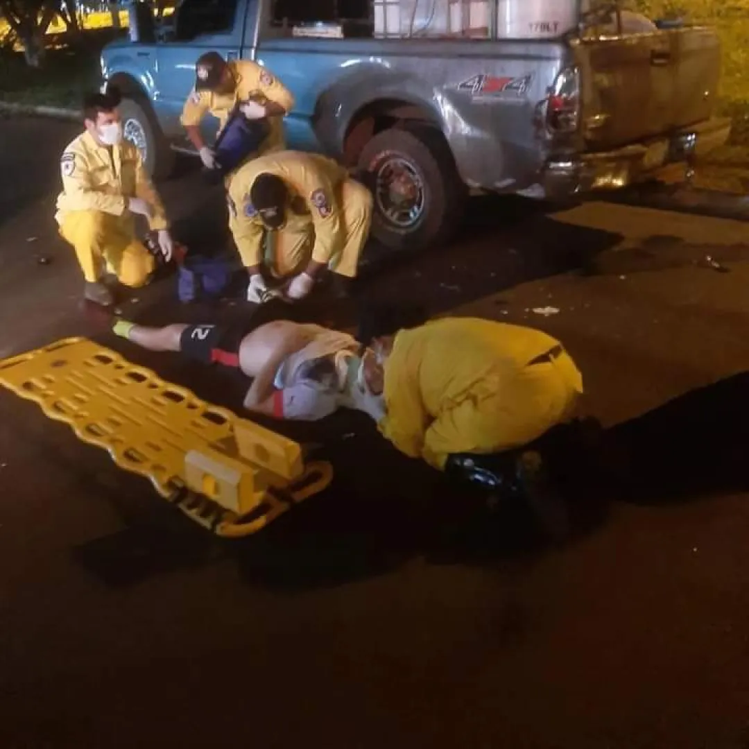 Otro motociclista falleció tras chocar por una camioneta en Pedro Juan