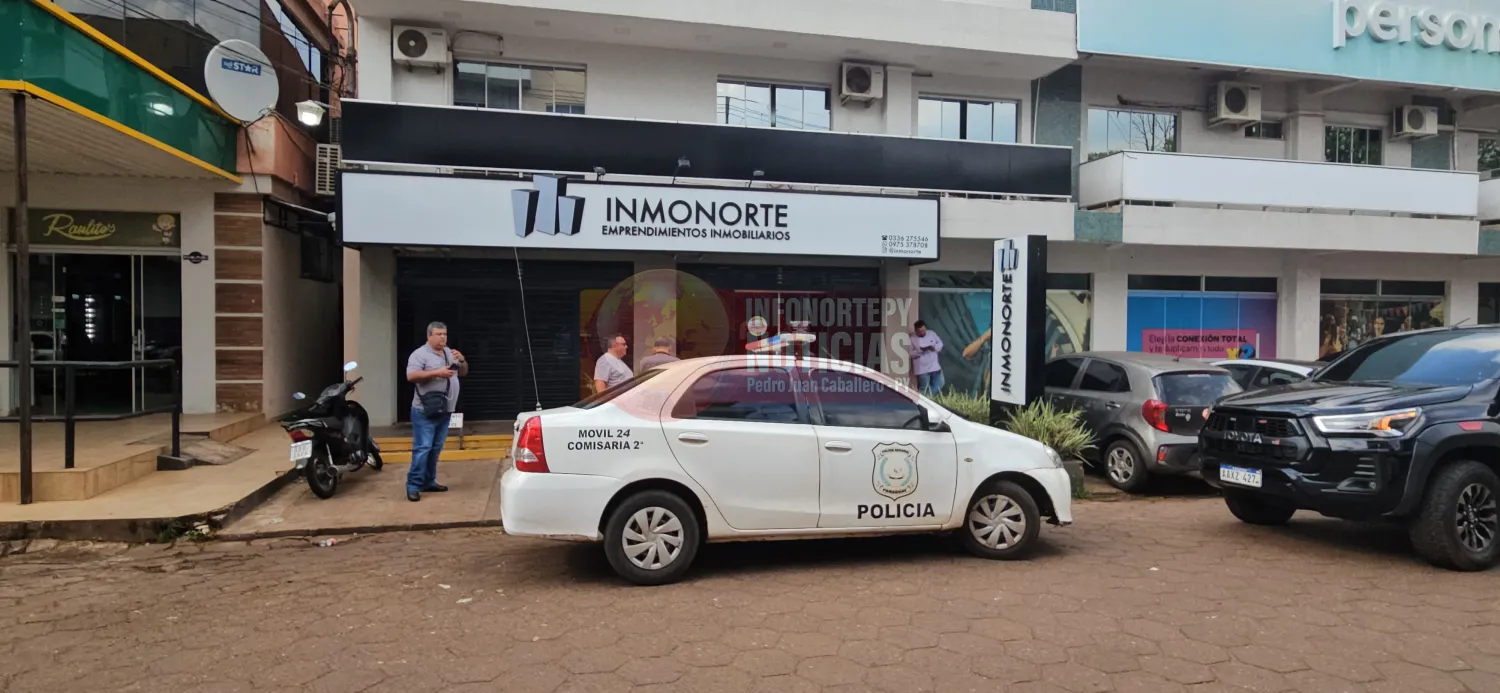 Asaltan inmobiliaria a metros de la Dirección de Policía en Pedro Juan