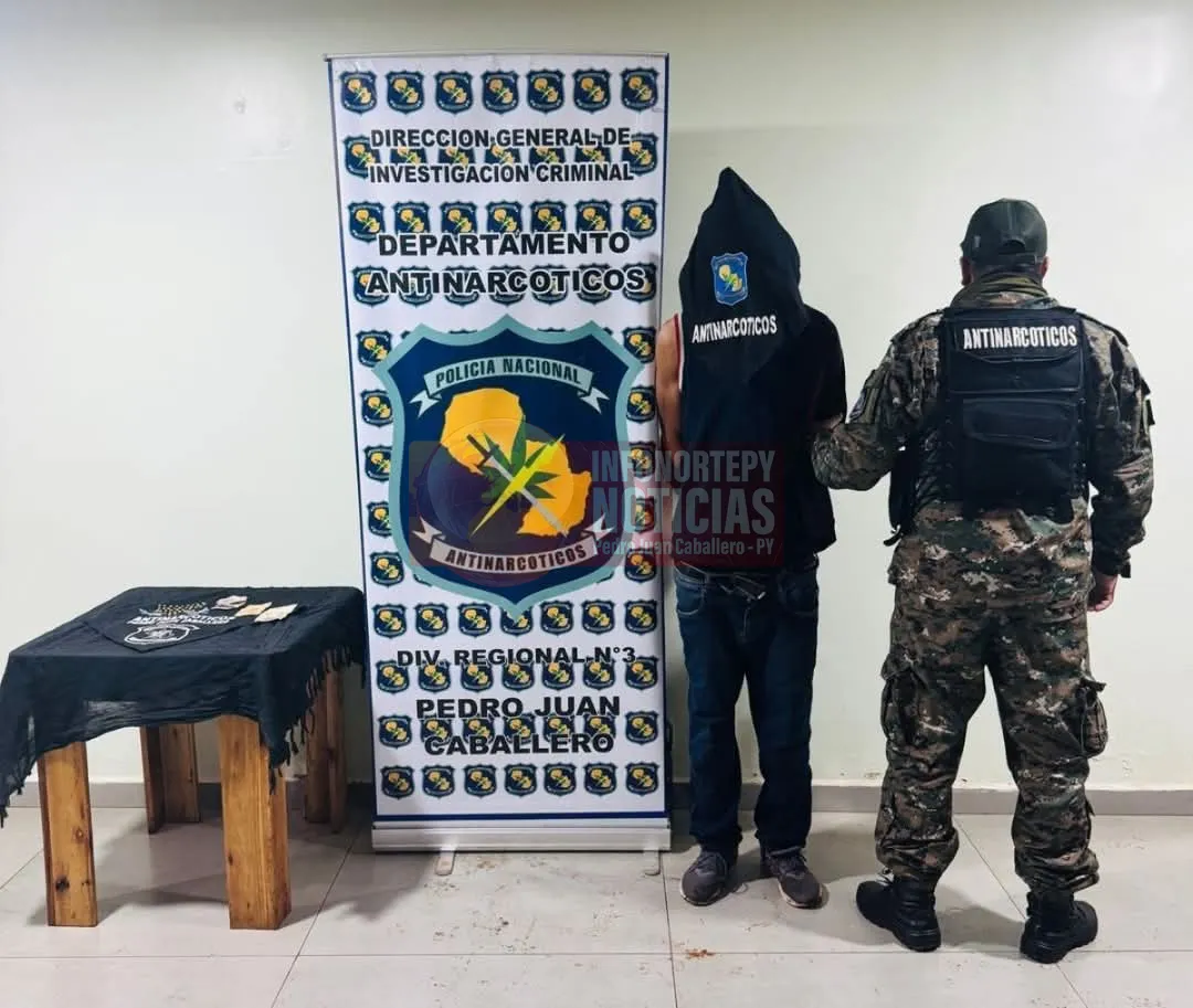En allanamiento en Pedro Juan,  Antinarcóticos incautaron crack