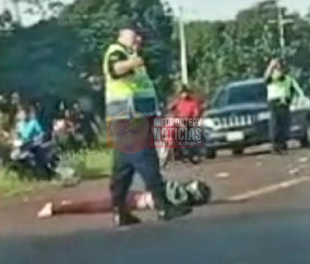 Joven queda inconsciente tras accidente de tránsito en Yvypé