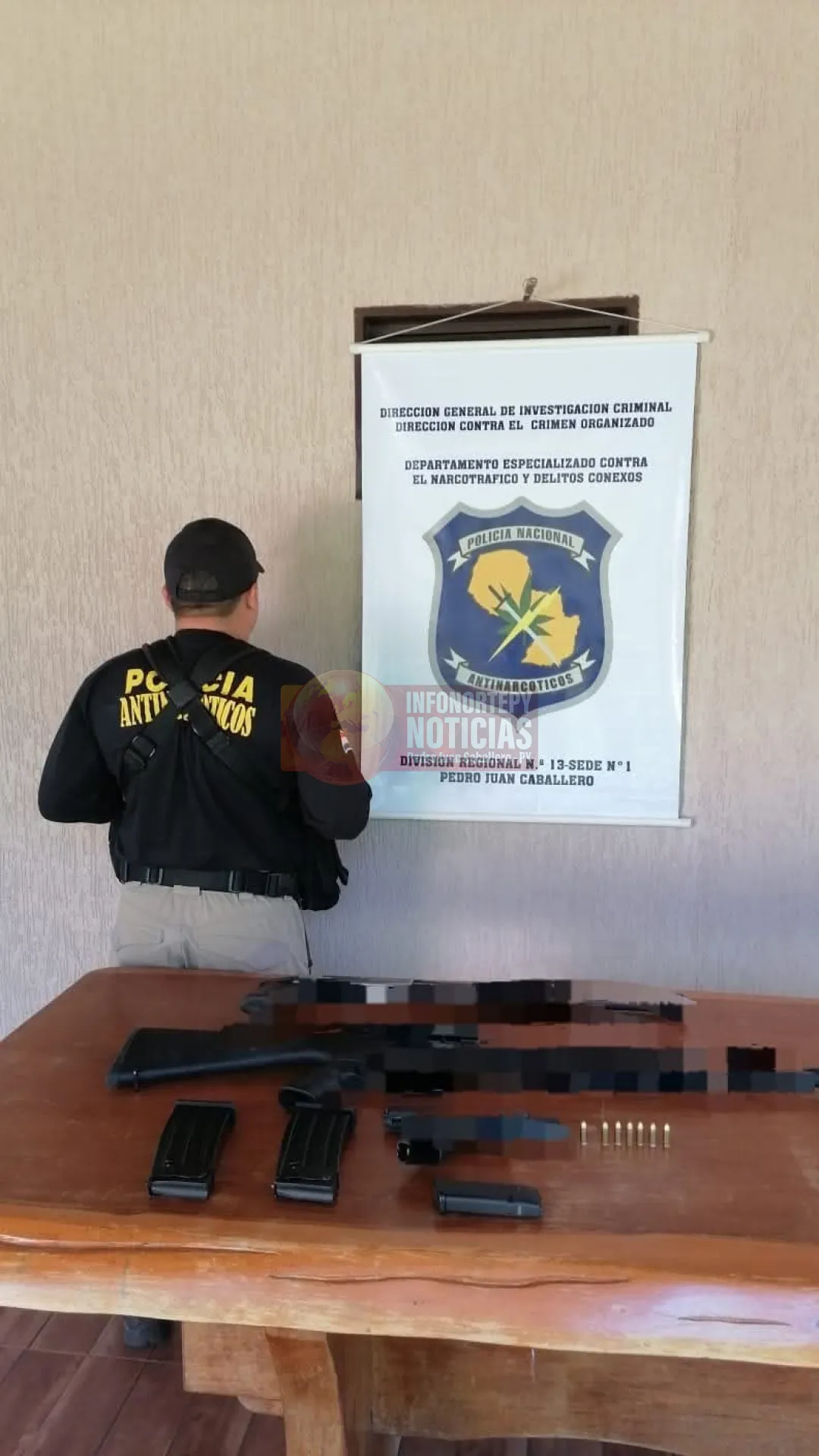 Incautan armas de fuego en un allanamiento en Zanja Pytã