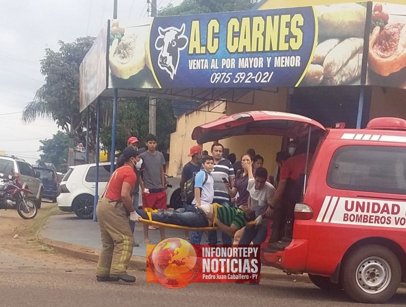 Hieren con disparos a un hombre frente a una carnicería en Pedro Juan