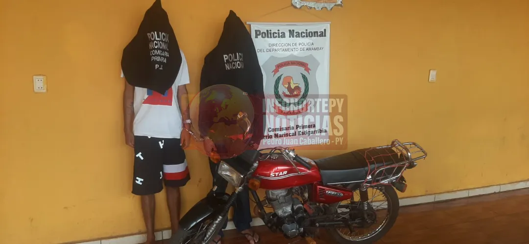 Aprehenden a dos menores y incautan motocicleta de dudosa procedencia en Pedro Juan