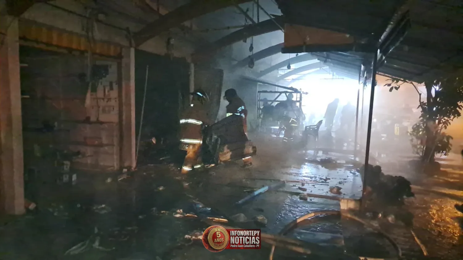 Incendio ocasionó millonarias perdidas en la Línea internacional de Pedro Juan