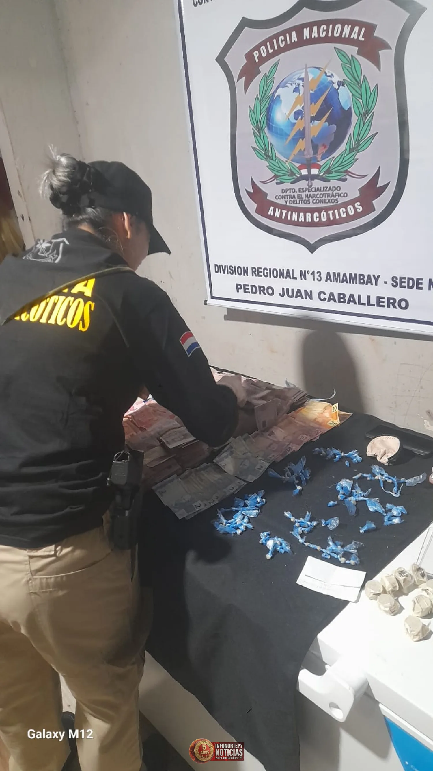 Detienen a mujer e incautan drogas en allanamiento en  Pedro Juan