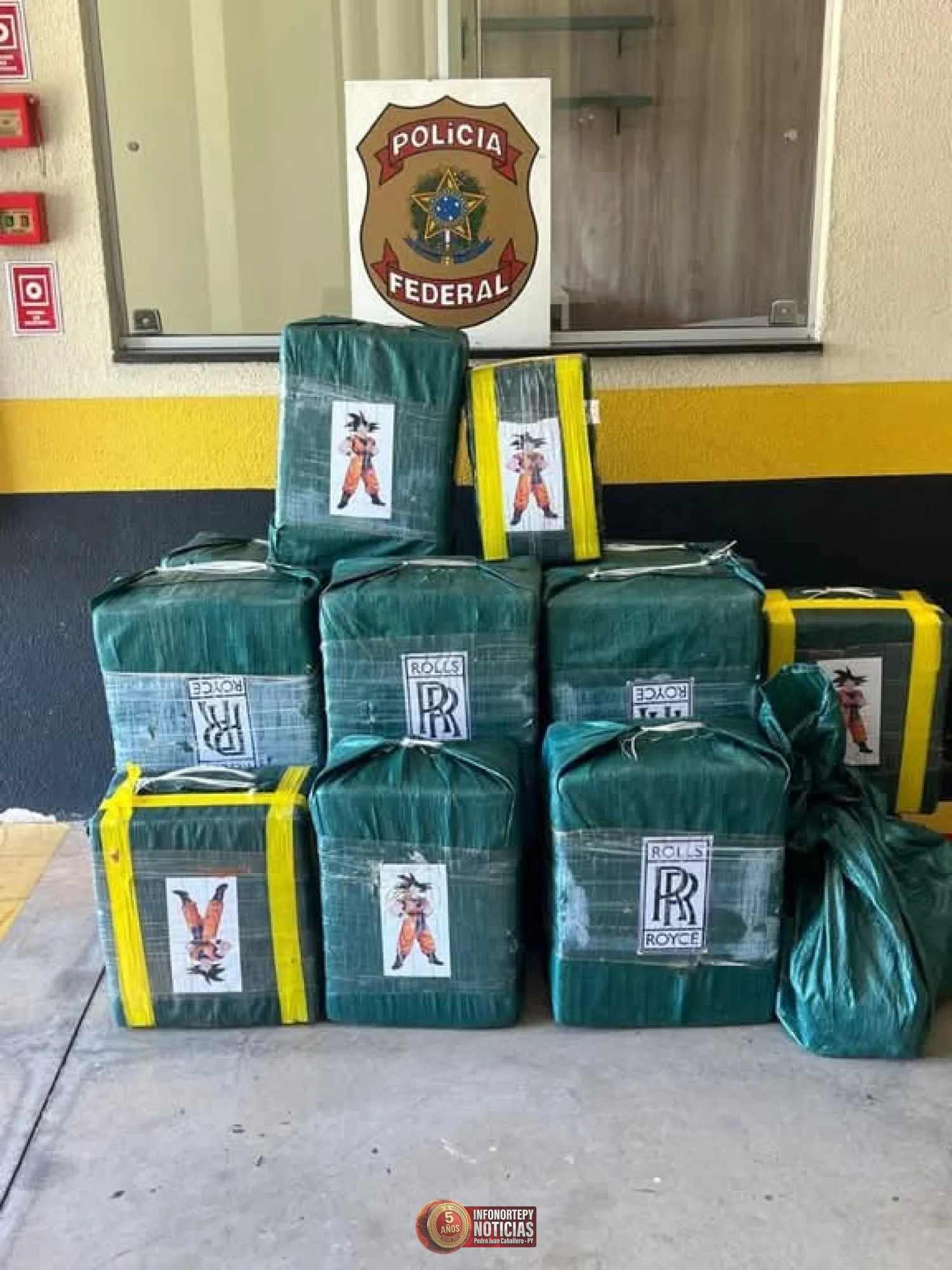 Incautan 532 kg de cocaína de red narco que utilizaba la imagen de “Goku” en Brasil