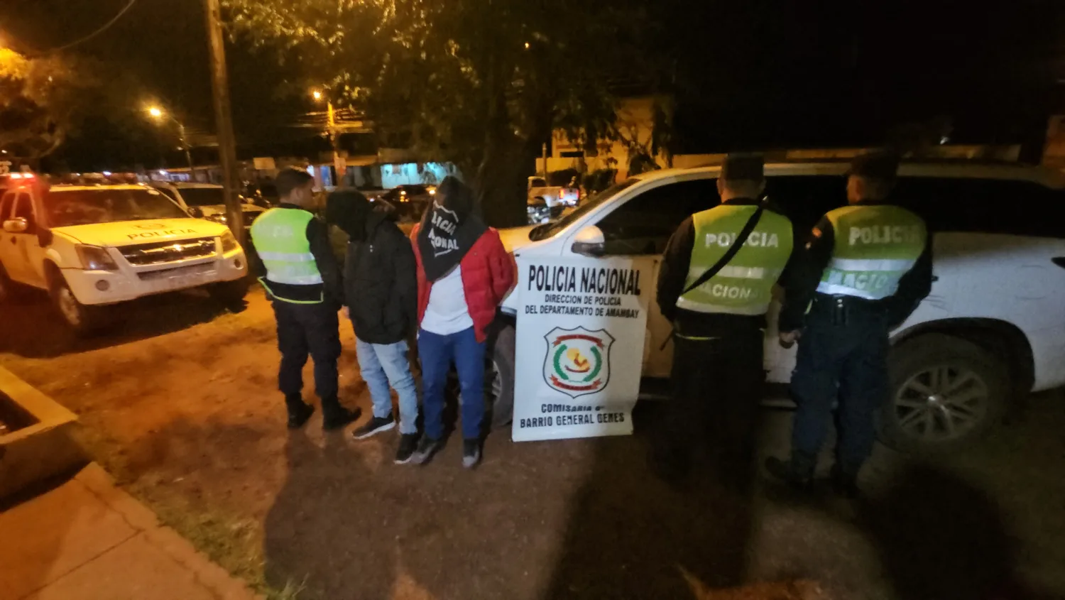 Tiroteo y persecución terminan con dos aprehendidos y una camioneta de dudosa procedencia incautada en Pedro Juan