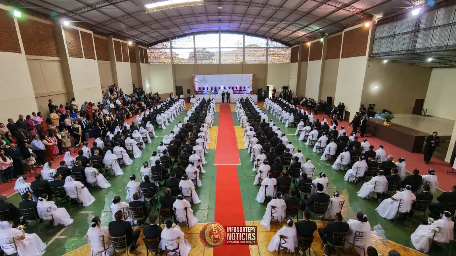 Masivo matrimonio comunitario une a 163 parejas en Pedro Juan