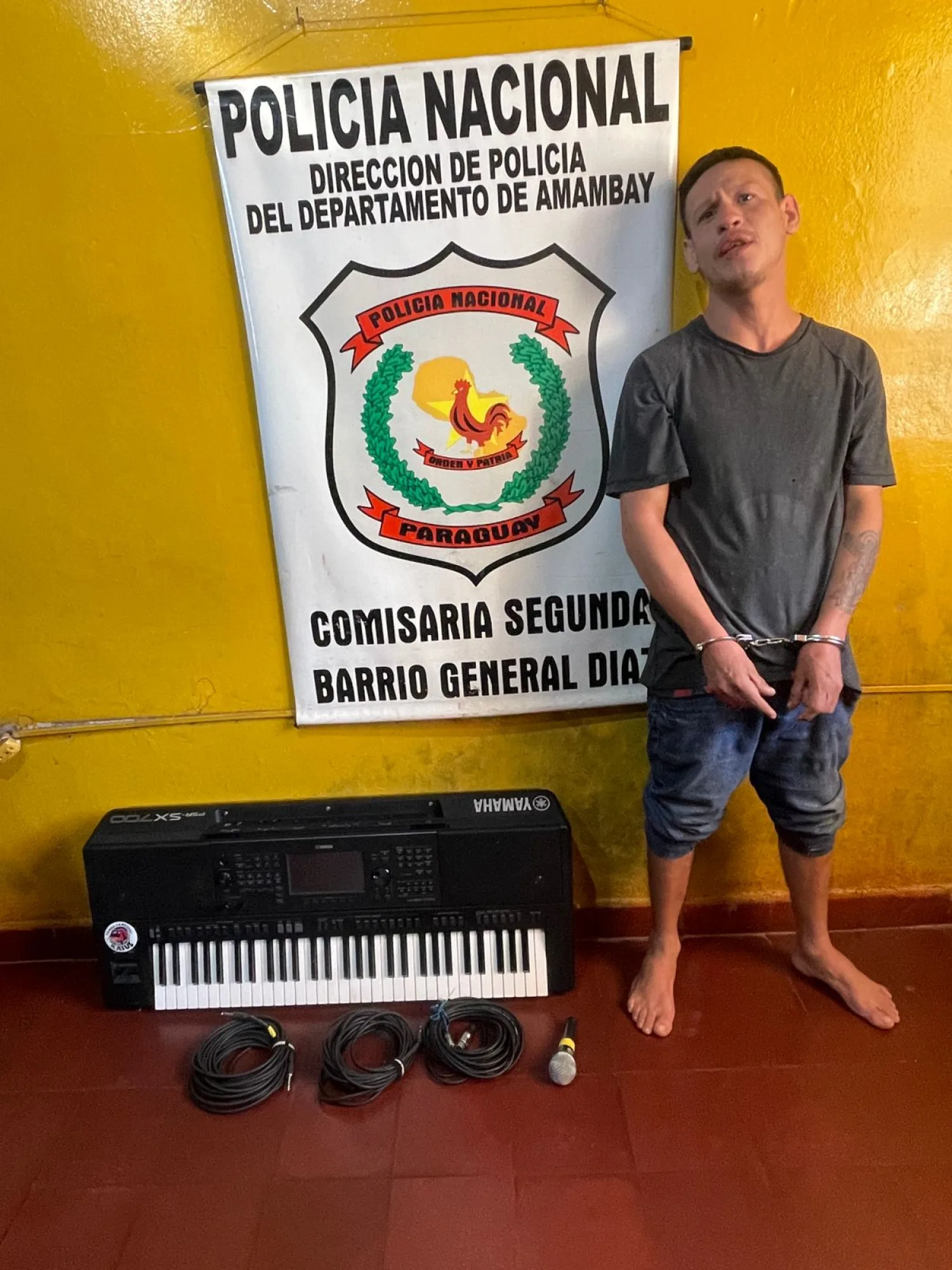 RECUPERAN TECLADO Y APREHENDEN A PRESUNTO AUTOR DE HURTO DOMICILIARIO EN PEDRO JUAN