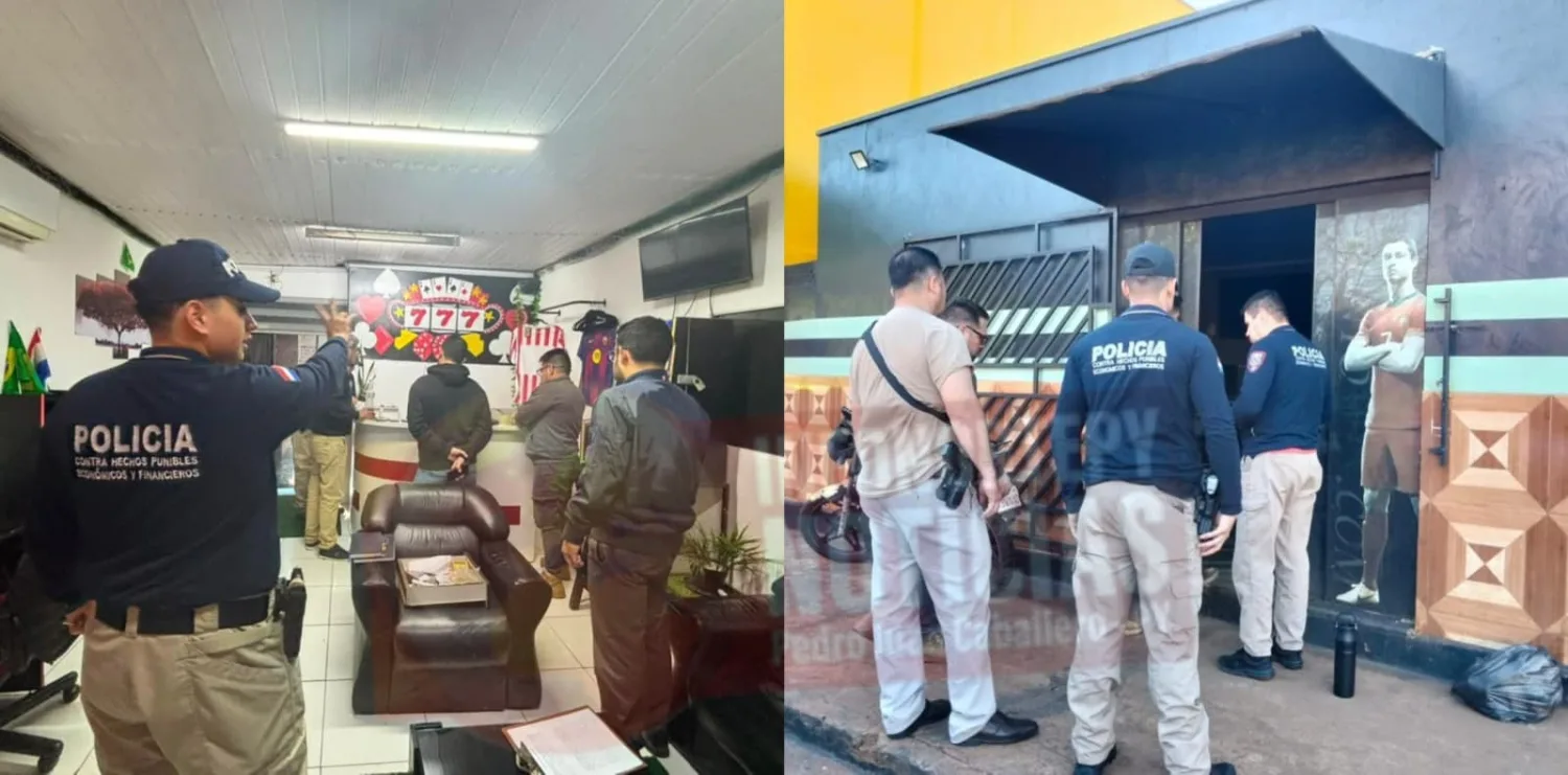 Allanaron dos locales de apuestas clandestinas en Pedro Juan  y detuvieron a dos personas