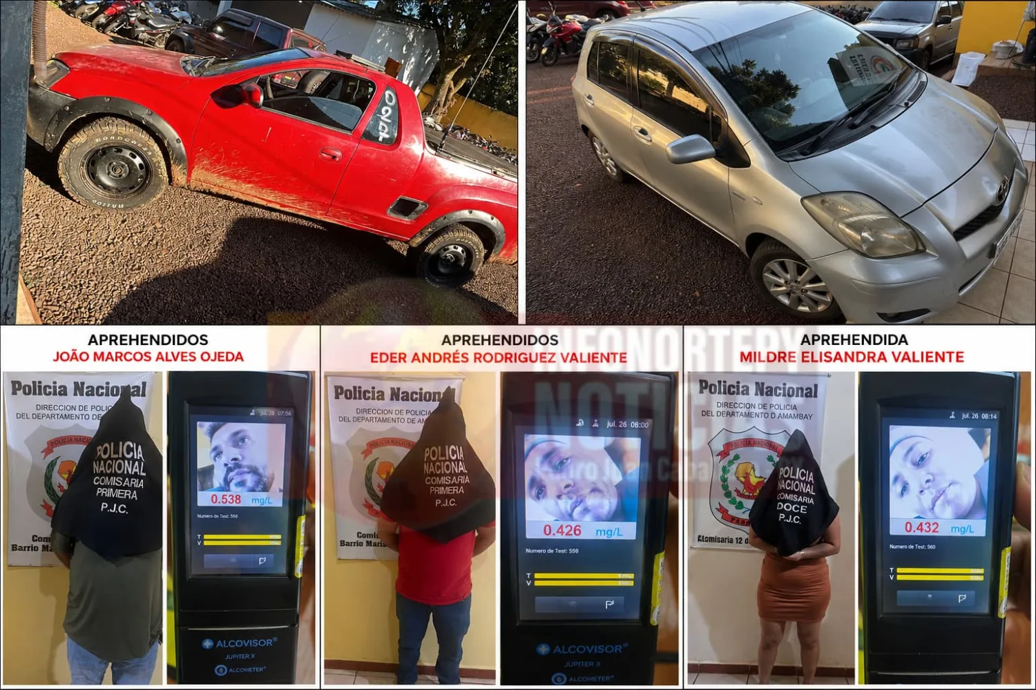 Mujer embiste portón de comisaría tras detención de dos hombres frente a casino en Pedro Juan