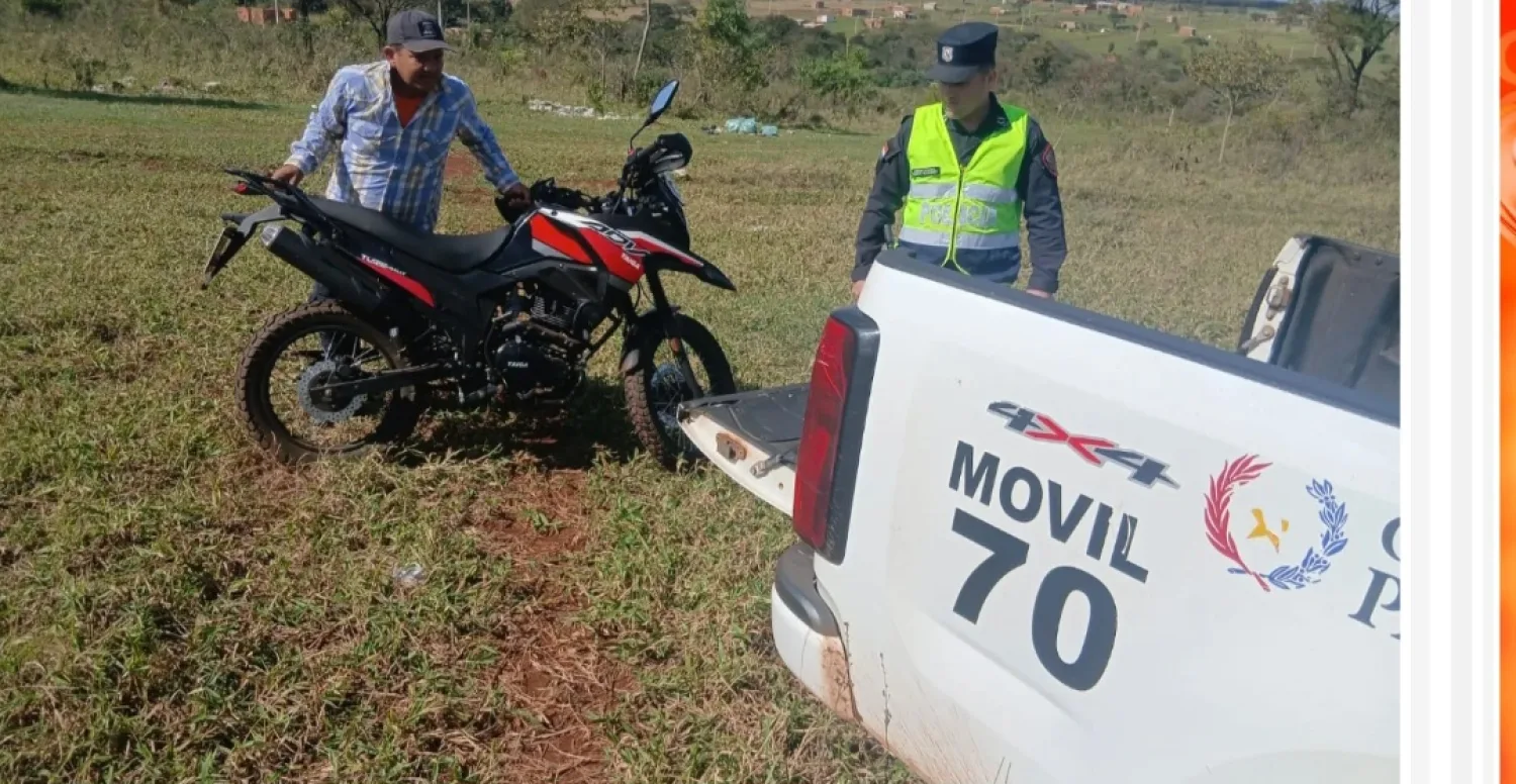 Recuperan motocicleta hurtada en Pedro Juan