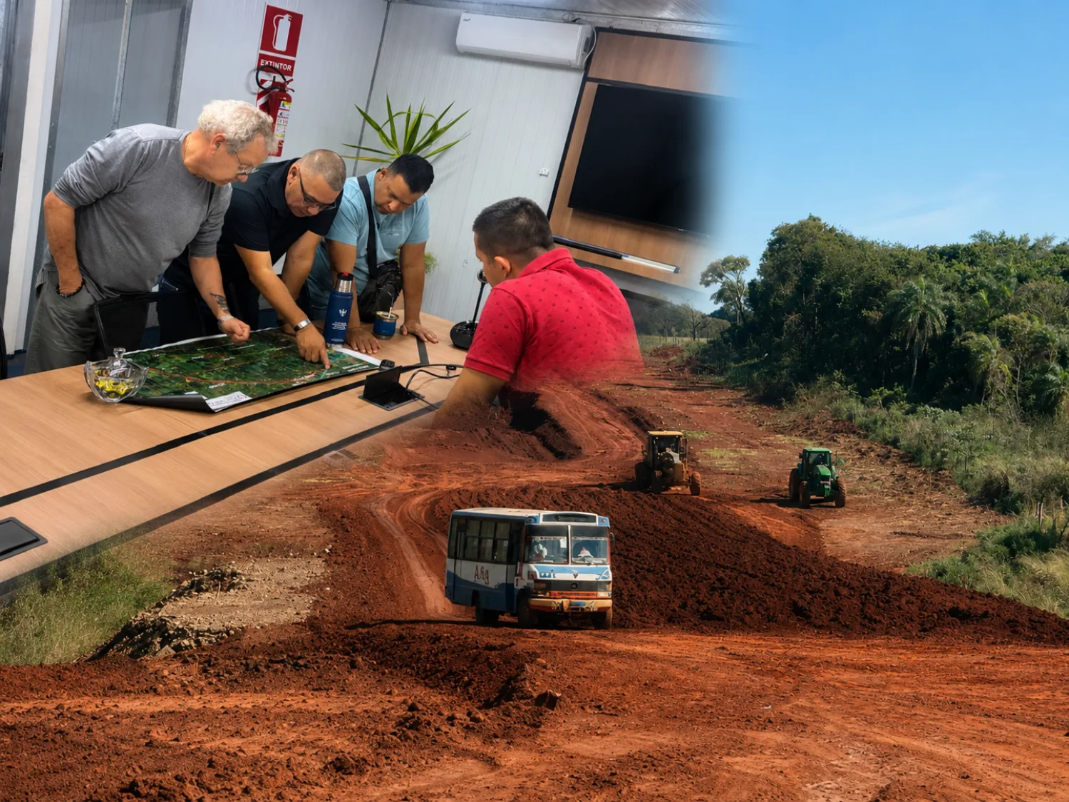 Pablino Arévalos visita obras de la Ruta PY17 y reafirma su apoyo a la construcción