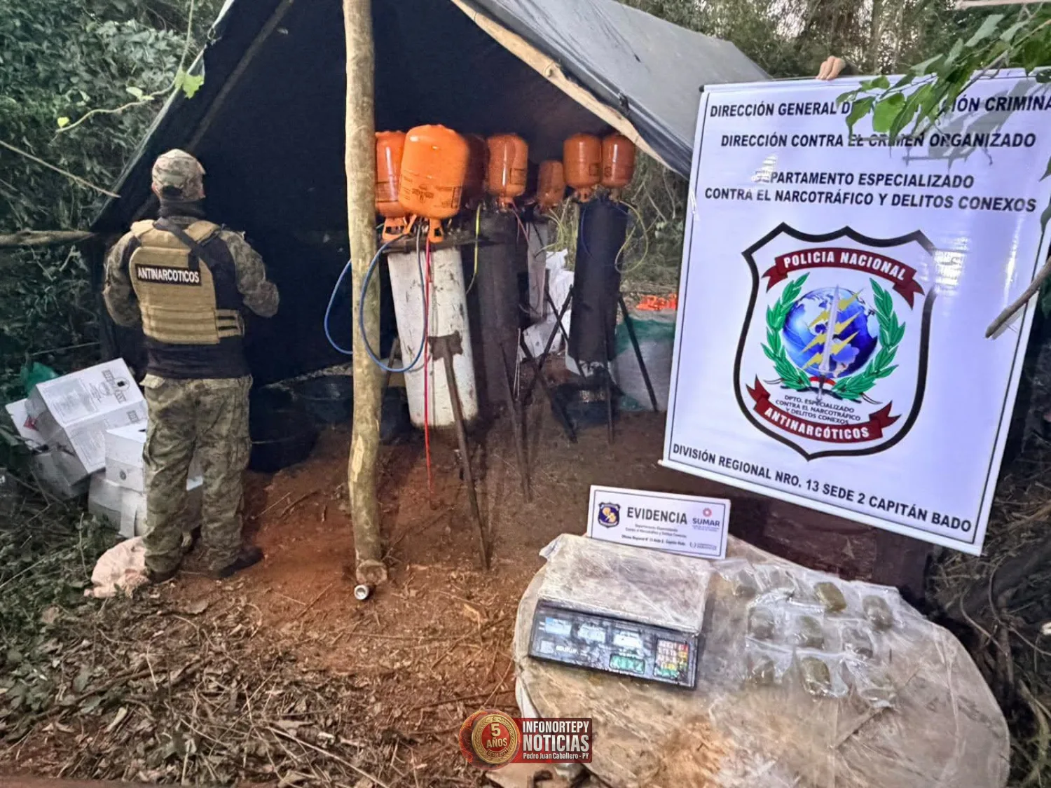 Desarticulan centro de procesamiento de marihuana tipo "ICE" en Karapaí