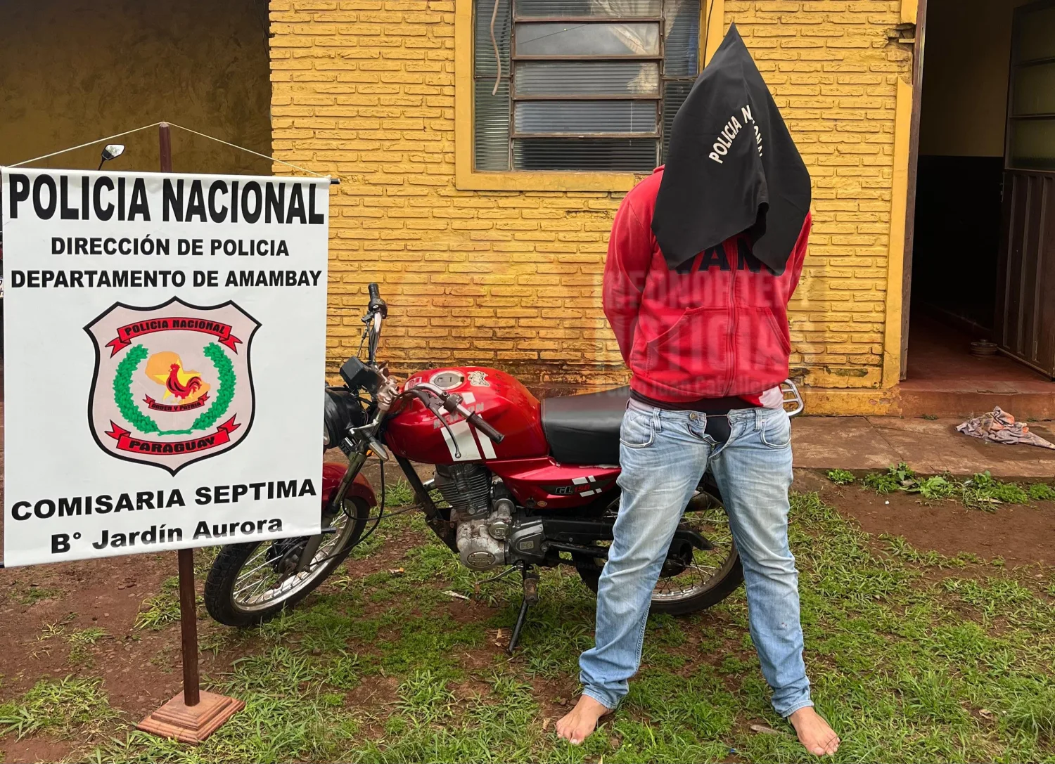 Recuperan motocicleta presuntamente hurtada y detienen a un sospechoso en Pedro Juan
