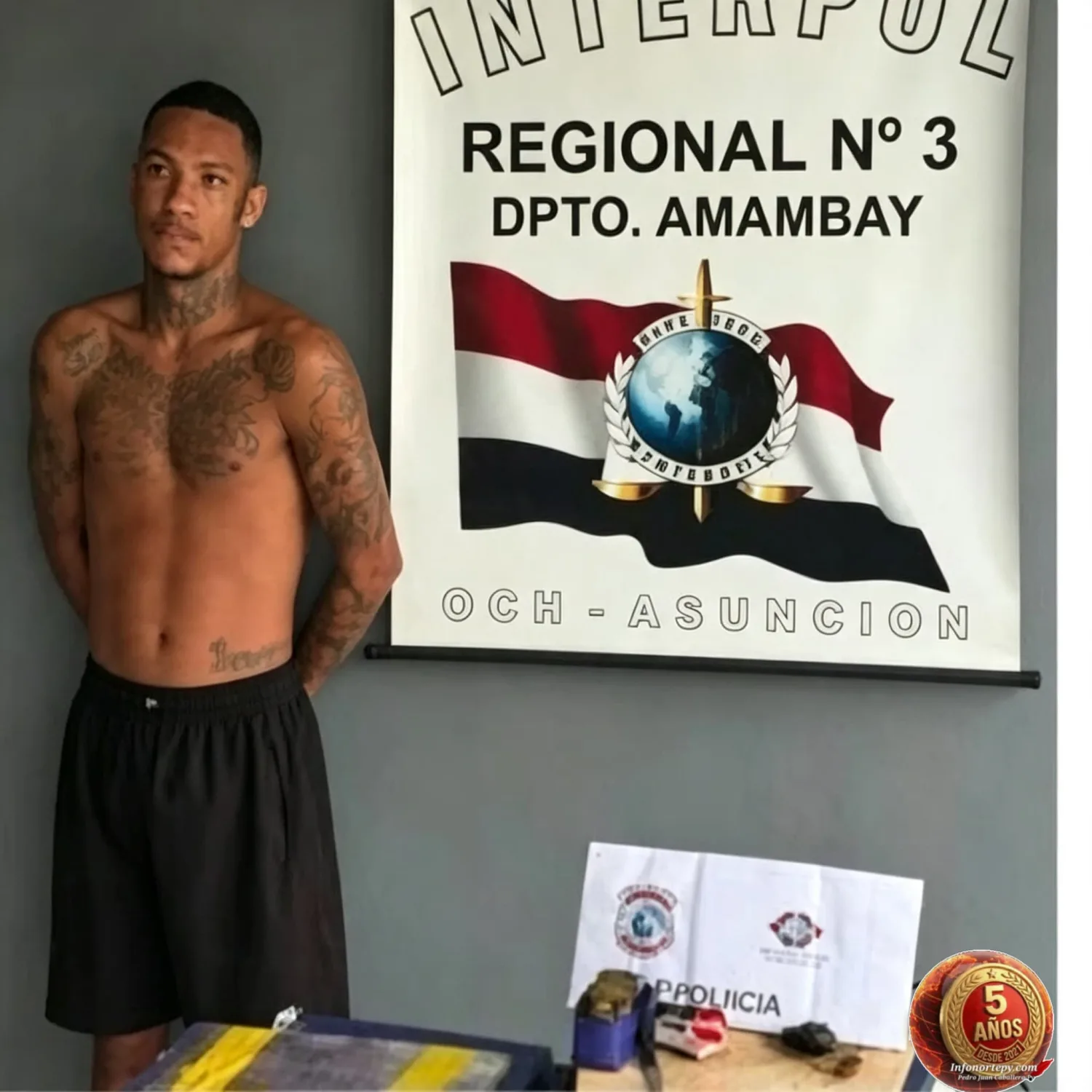 Interpol detiene a brasileño e incauta marihuana durante allanamiento en Capitán Bado