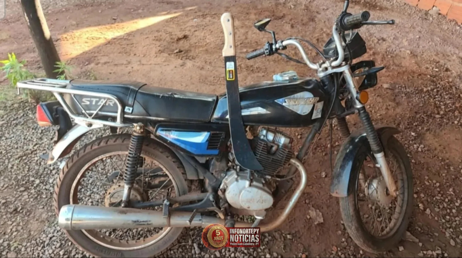 Asaltó una despensa en Pedro  Juan con un machete y tuvo que huir a pie tras fallar su motocicleta