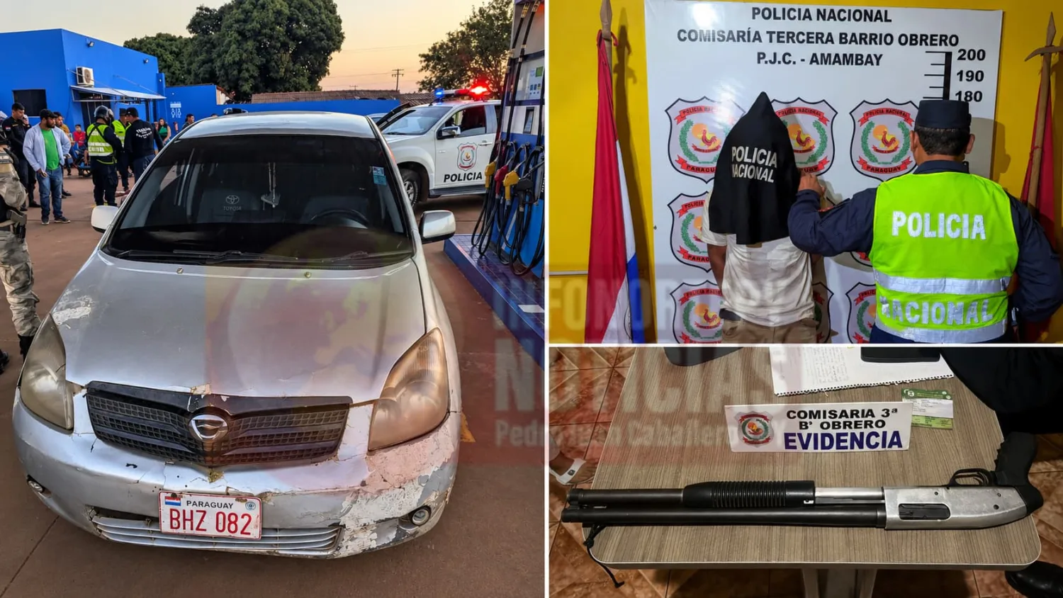 PJC: Intentó irse sin pagar combustible y quiso quitarle la escopeta al guardia