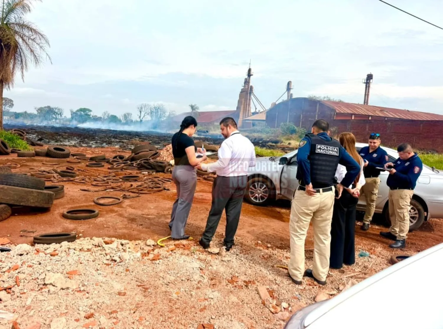 Ministerio Público interviene sitio utilizado para quema de cubiertas en Pedro Juan