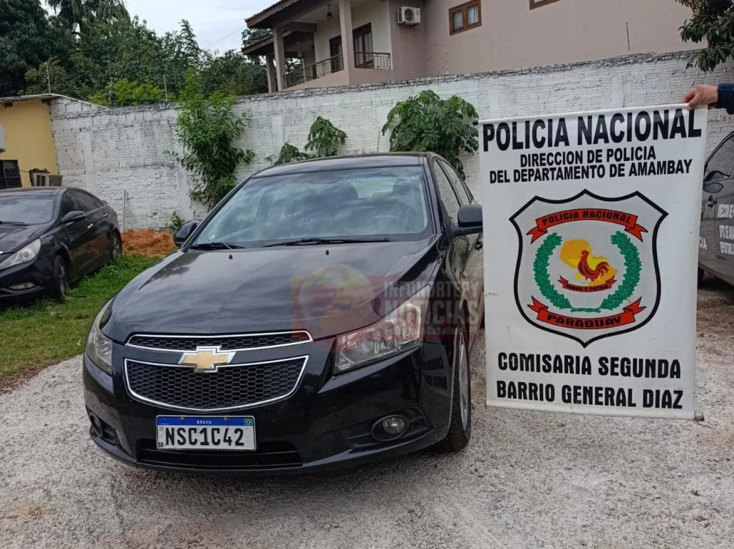 Policía recupera en Ponta Porã vehículo hurtado de un lavadero en Pedro Juan