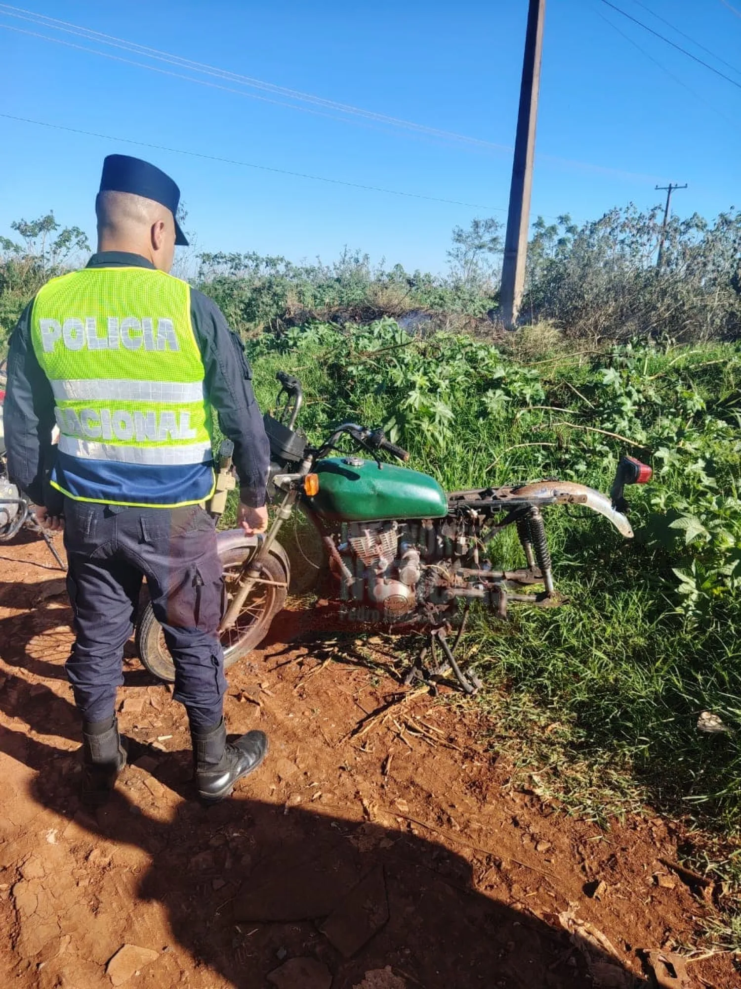 Policía recupera motocicleta presumiblemente hurtada en Pedro Juan
