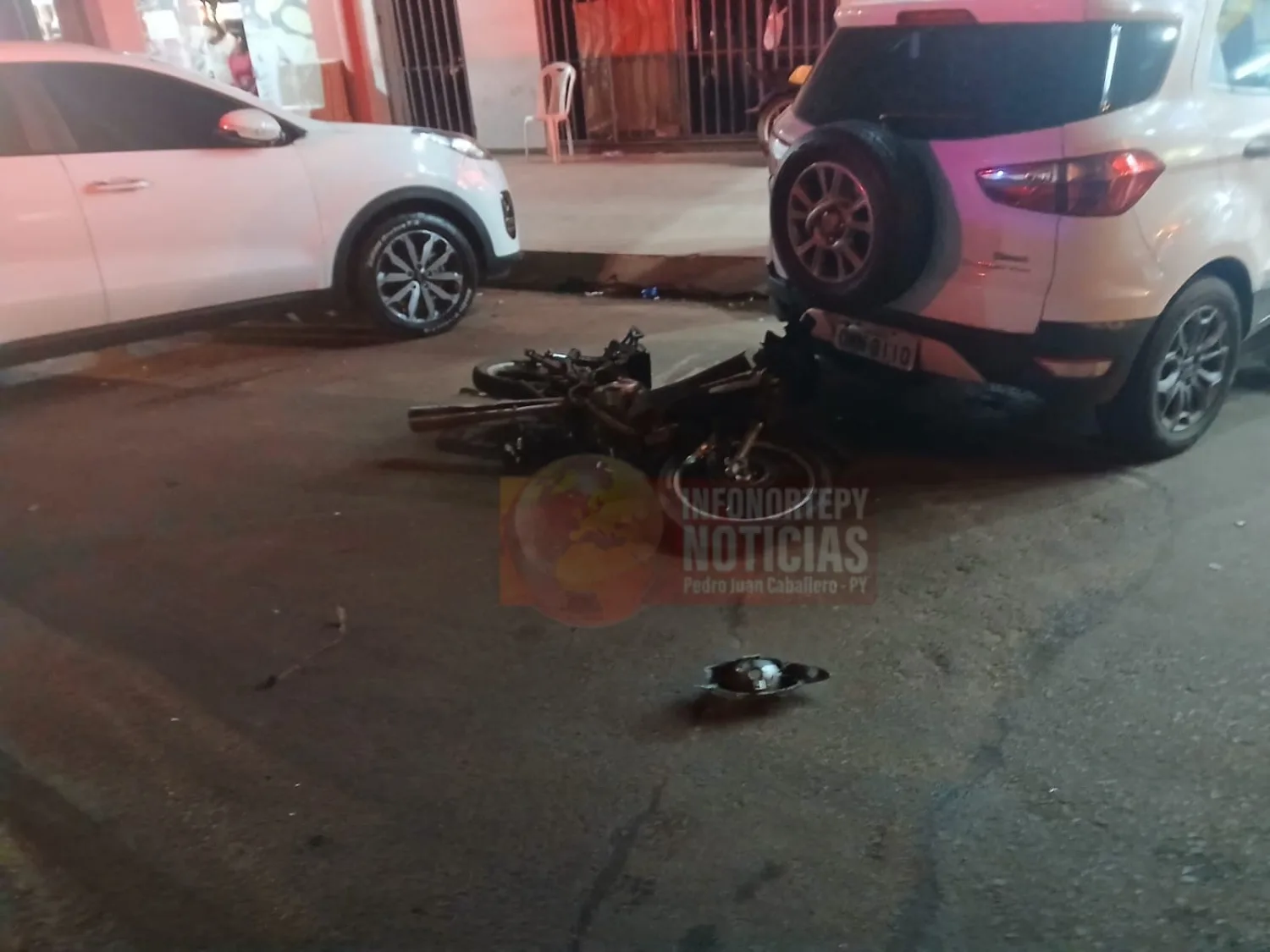 Motociclista resulta herido tras choque con una camioneta en Pedro Juan