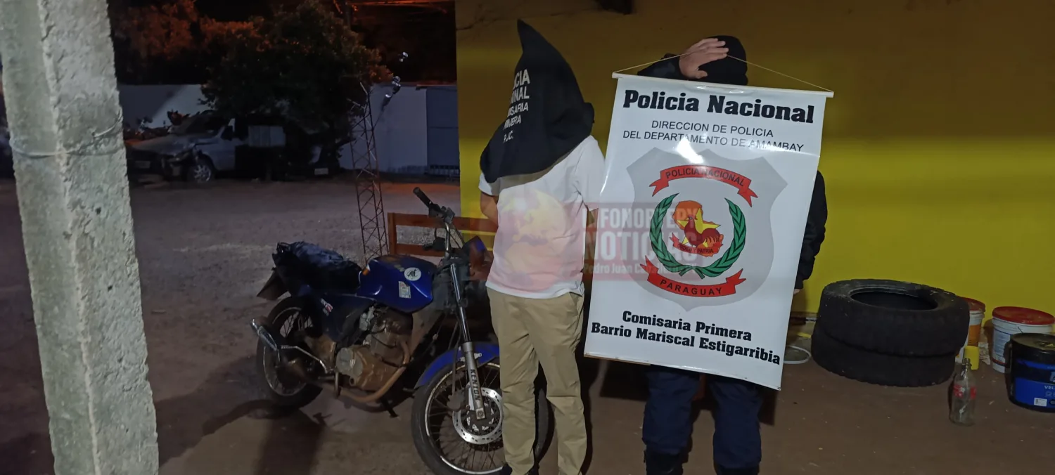 Andaba de madrugada con una moto con “roncador” y terminó aprehendido en Pedro Juan