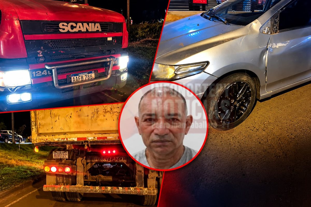 Camión provocó accidente en Pedro Juan y conductor habría intentado agredir a una mujer tras el choque