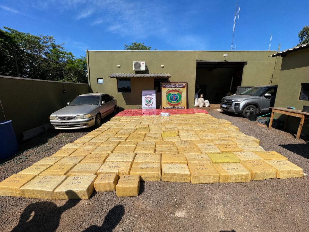 Fiscal ordena traslado a la SENAD de más de 4 toneladas de marihuana incautadas en Karapaí